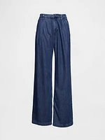 365 High Rise UltraSoft Pleated Denim Trousers