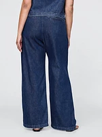 365 High Rise UltraSoft Pleated Denim Trousers