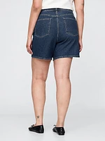 4.75" High Rise A-Line Denim Short