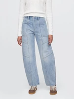 High Rise Barrel Jeans
