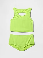 Kids Cutout Tankini Swim Two-Piece