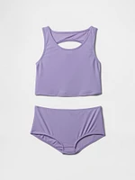 Kids Cutout Tankini Swim Two-Piece