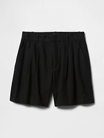 365 High Rise Linen-Blend Shorts