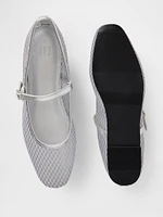 Vegan Suede Mary Jane Flats