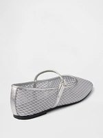Vegan Suede Mary Jane Flats