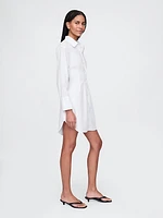 Organic Cotton Poplin Mini Shirtdress