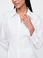 Organic Cotton Poplin Mini Shirtdress