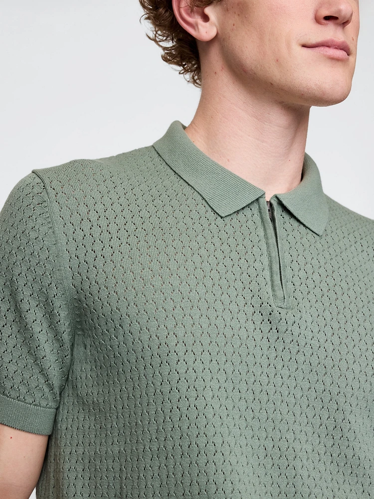 Crochet Polo Shirt