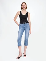 High Rise Capri Jeans