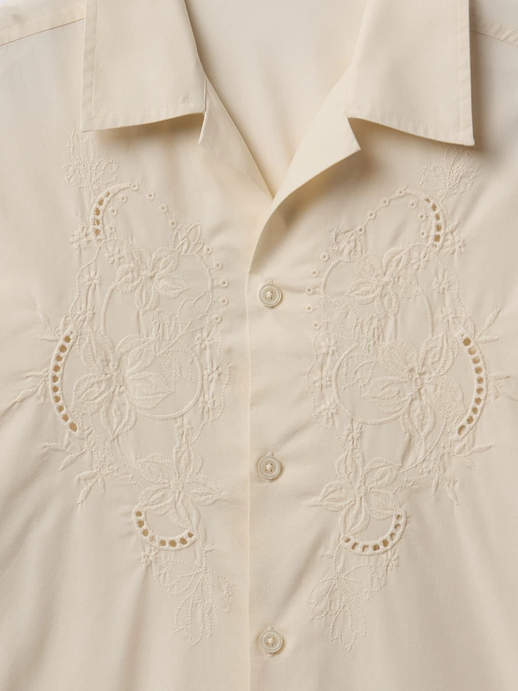 Eyelet Poplin Shirt
