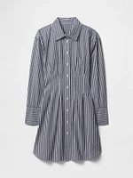 Organic Cotton Poplin Mini Shirtdress