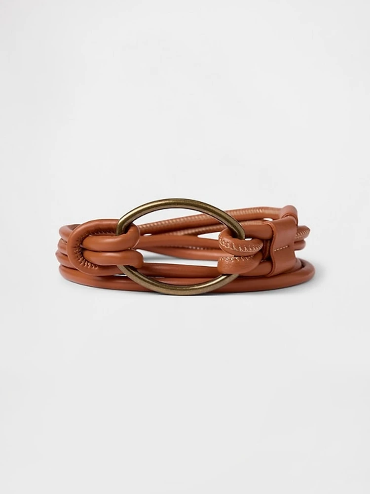 Vegan Leather Tie Belt