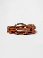 Vegan Leather Tie Belt