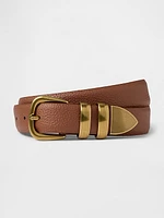 Vegan Leather Pebble Belt