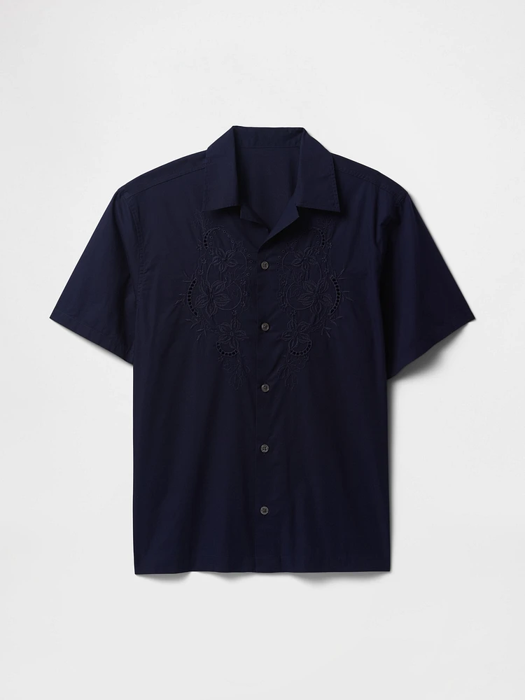 Eyelet Poplin Shirt