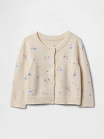 Baby Floral Embroidered Cardigan Sweater