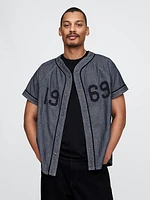 Denim 1969 Logo Baseball Jersey