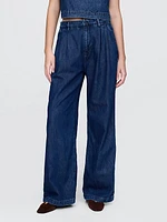 365 High Rise UltraSoft Pleated Denim Trousers