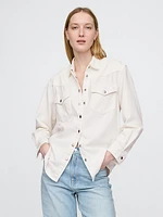 UltraSoft Denim Western Shirt Jacket