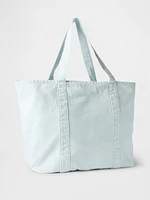 Denim Stripe Tote Bag