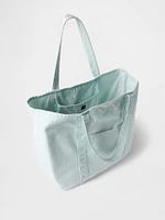 Denim Stripe Tote Bag