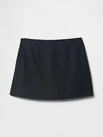 Linen-Blend Mini Skort