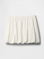 Linen-Blend Bubble Mini Skirt