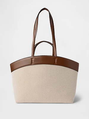 East-West Canvas Tote Bag