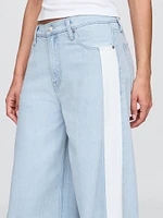 Mid Rise Cargo Baggy Jeans