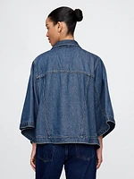 UltraSoft Denim Cape Jacket