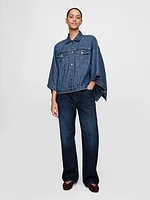 UltraSoft Denim Cape Jacket