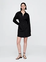 Organic Cotton Poplin Mini Shirtdress