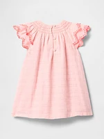 Baby Flutter-Sleeve Cotton Dress