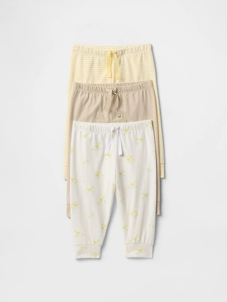 Baby First Favorites Organic Cotton Pull-On Pants (3-Pack