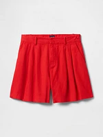 365 High Rise Linen-Blend Shorts