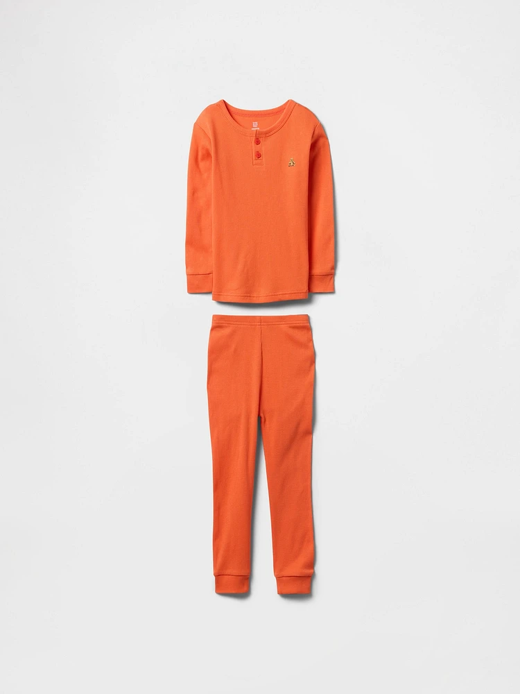 Baby & Toddler Organic Ribbed Cotton PJ Set
