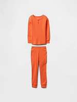 Baby & Toddler Organic Ribbed Cotton PJ Set