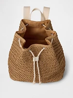 Kids Straw Bucket Backpack