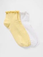 Ruffle-Trim Ankle Socks (2-Pack