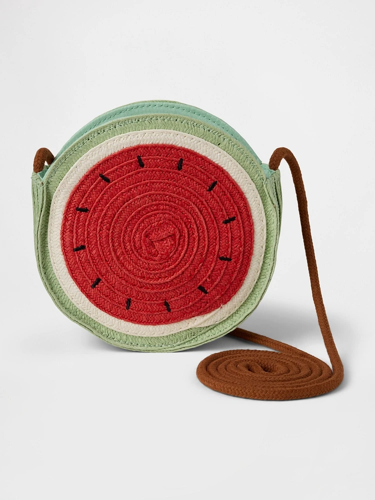 Kids Cherry Straw Bag