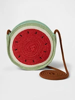 Kids Cherry Straw Bag