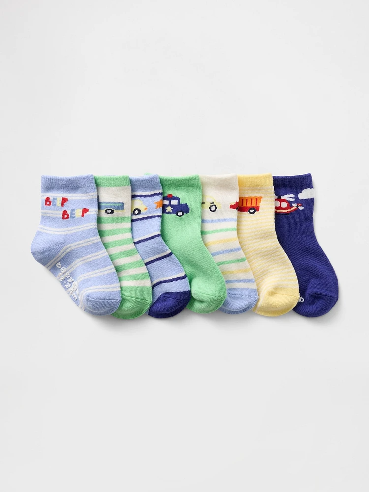 Baby & Toddler Quarter Crew Socks (7-Pack