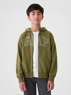 Kids Vintage Soft  Logo Zip Hoodie