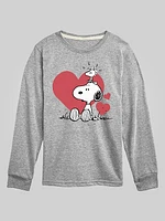 Toddler Peanuts Snoopy And Woodstock Heart Long Sleeve Graphic Tee