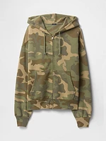 Extra Heavyweight Camo Zip Hoodie