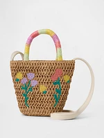 Kids Straw Tote Bag