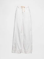 Mid Rise Cargo Baggy Jeans
