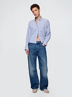 Organic Cotton Oxford Cropped Big Shirt