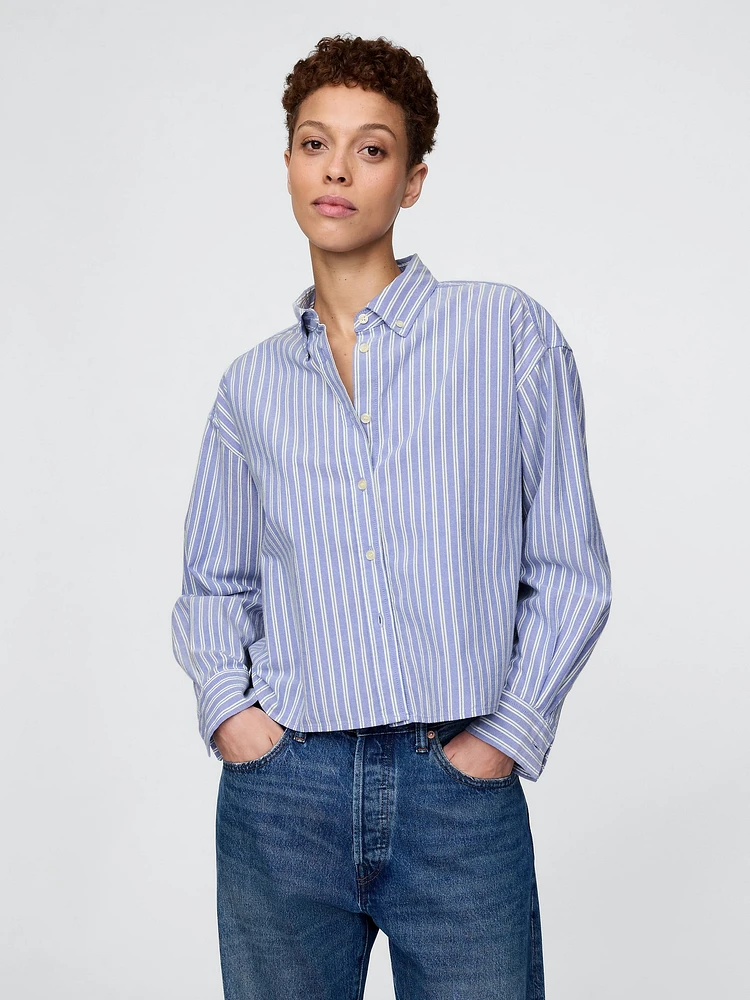 Organic Cotton Oxford Crop Big Shirt