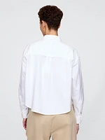 Organic Cotton Oxford Cropped Big Shirt